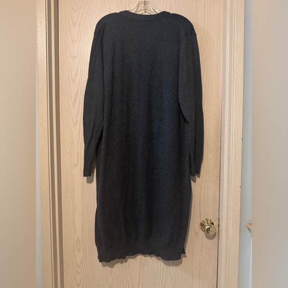 Matty M Charcoal Gray Long Cardigan size XL - Picture 3 of 6